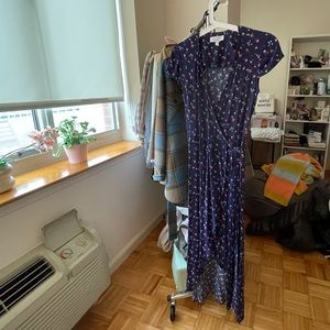 Maxi floral wrap dress